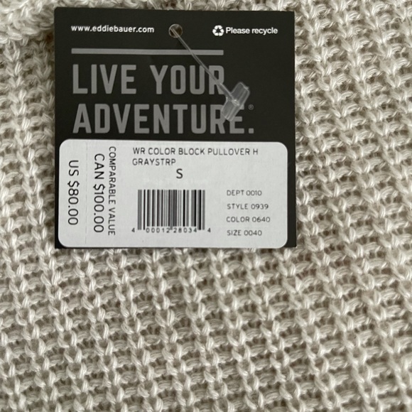 NWT Eddie Bauer Color Blocked Sweater - Picture 3 of 6
